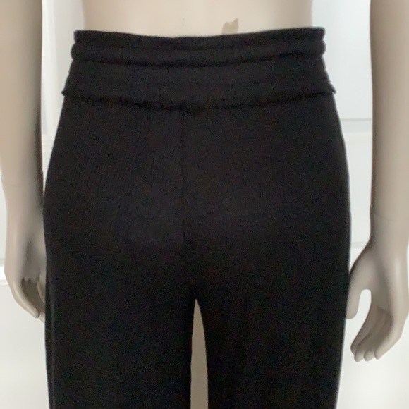 NWT! Maronie Grady Ribbed Wide Leg Black Palazzo - Picture 6 of 10